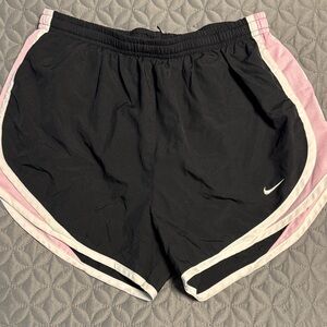 Nike Women's Black and Pink Athletic Shorts